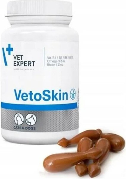 Vetexpert Vetoskin 90 Kapsül Kedi&köpek Tüy ve Deri Destekleyici