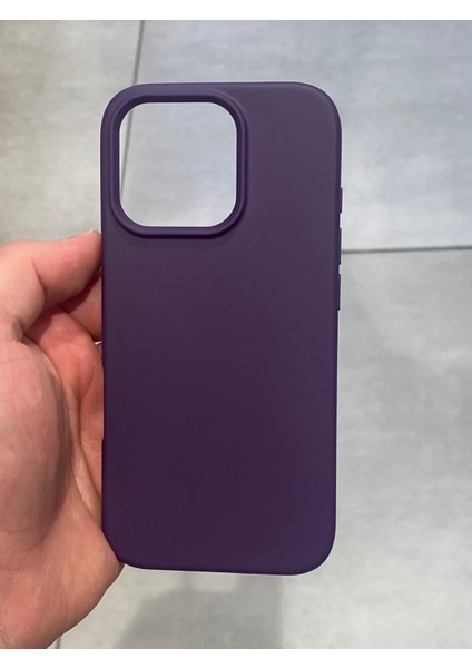 Iphone 16 Pro Uyumlu Içi Kadife Silikon Lansman Kılıf