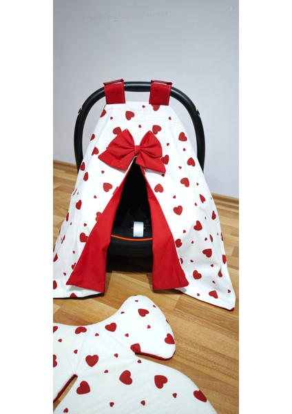 Kırmızı Kalpli Puset Seti fiyatları