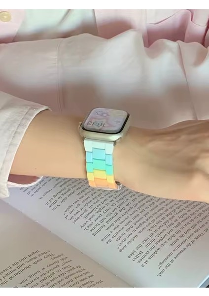 Apple Watch Için Uyumlu Hologram Şeffaf Baklalı Kordon 42 mm 44 mm 45 mm 49 mm Uyumlu fiyatları
