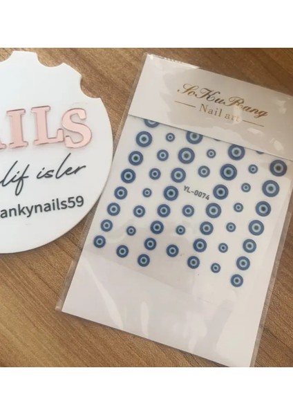 1 Adet Renkli 3D Kötü Göz Tırnak Sanatı Etiketleri Kendinden Yapışkanlı fırsatları