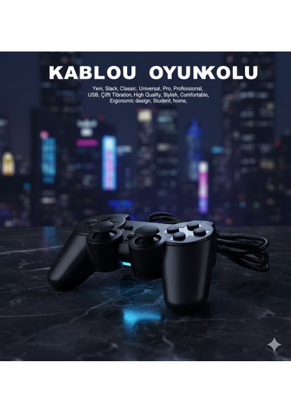 SP-208 USB Gamepad: Pc ve Laptoplar Için Kablolu Titreşimli Oyun Kolu fiyatları