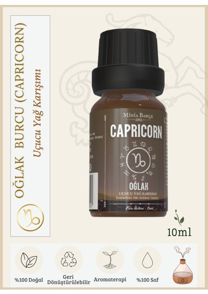 Oğlak Burcu - Capricorn, Uçucu Yağ Karışımı, 10ML