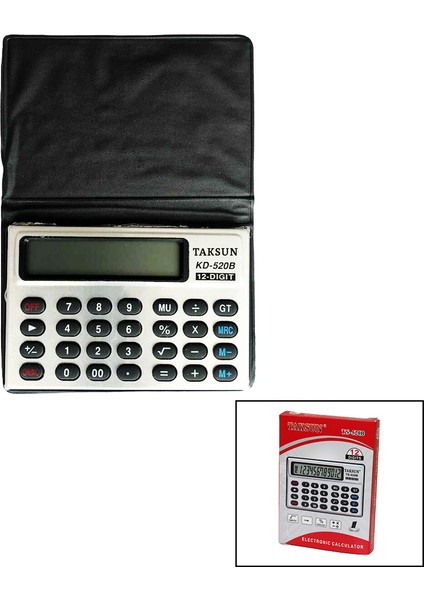 12 Haneli Mini Cep - Kılıflı Hesap Makinesi6.6x1.9x9.3cm TS-520B (5250)