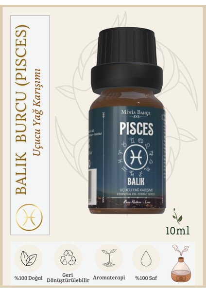 Balık Burcu - Pisces, Uçucu Yağ Karışımı, 10ML