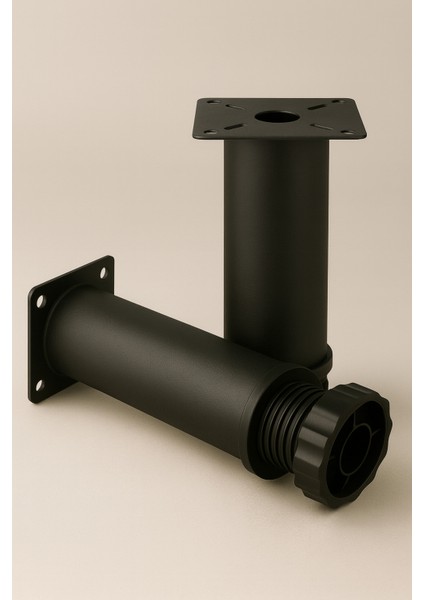 4 Adet Ayarlanabilir 15 cm Siyah Metal Mobilya Ayağı – Dolap Kanepe Baza Koltuk Yükseltici indirimleri