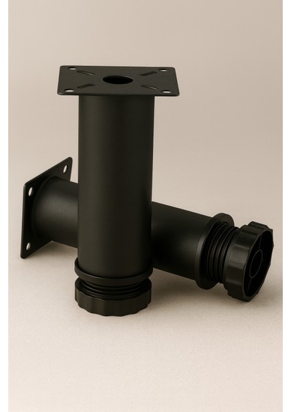 4 Adet Ayarlanabilir 10 cm Siyah Metal Mobilya Ayağı – Dolap Kanepe Baza Koltuk Yükseltici fırsatları