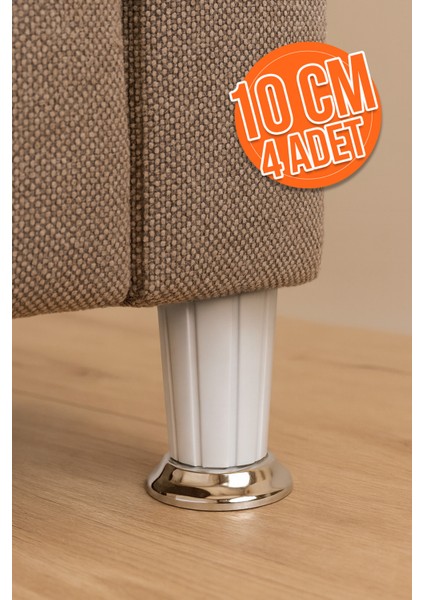 4 Adet 10 cm Plastik Mobilya Ayağı Beyaz Koltuk, Baza, Dolap, Kanepe Ayağı Dayanıklı Ayak Takımı fiyatları