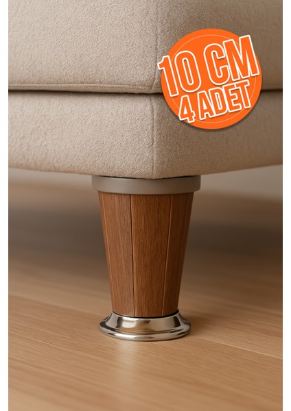 4 Adet 10 cm Plastik Mobilya Ayağı Akçaağaç Koltuk, Baza, Dolap, Kanepe Ayağı Dayanıklı Ayak Takımı fiyatları