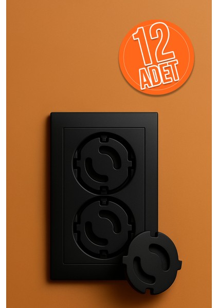 Çocuk Emniyeti Için Priz Kapatıcı – 12’li Paket | Kalın Tip Plastik, Bebek Koruyucu Priz Koruyucu