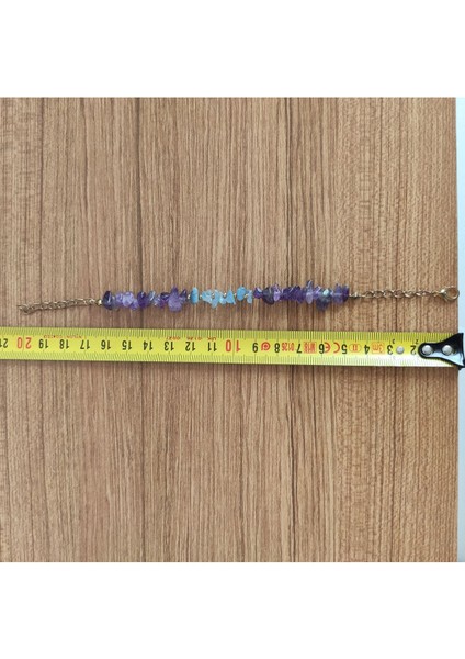 Ametist & Akuamarin Doğal Taş Enerji Bilekliği - 5634 modelleri