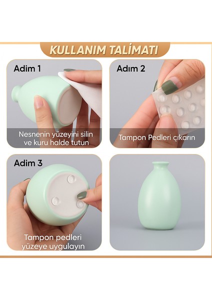 100’LÜ 10MM Yapışkanlı Şeffaf Silikon Ses Stoperi Dolap Çekmece Tamponu Koruyucu indirimleri