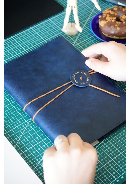 A5 Mekanizmalı Vegan Kapaklı DEFTER.100 Gr. 160 Sayfa.çizgili