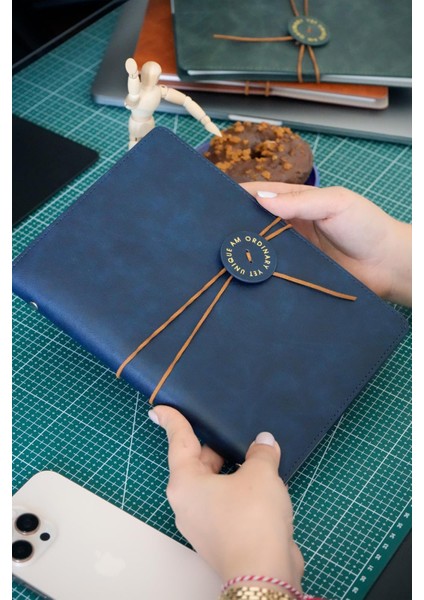 A5 Mekanizmalı Vegan Kapaklı DEFTER.100 Gr. 160 Sayfa.çizgili modelleri