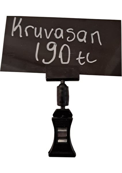 10 Adet Pvc Küçük Siyah Mandallı Pvc Yaz Sil Etiket 10X5 cm modelleri