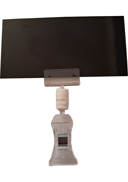 10 Adet Pvc Küçük Şeffaf Mandallı Pvc Yaz Sil Etiket 10X5 cm fiyatları