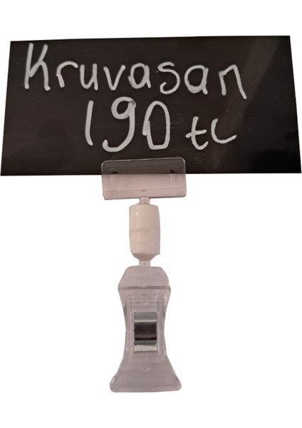 10 Adet Pvc Küçük Şeffaf Mandallı Pvc Yaz Sil Etiket 10X5 cm modelleri