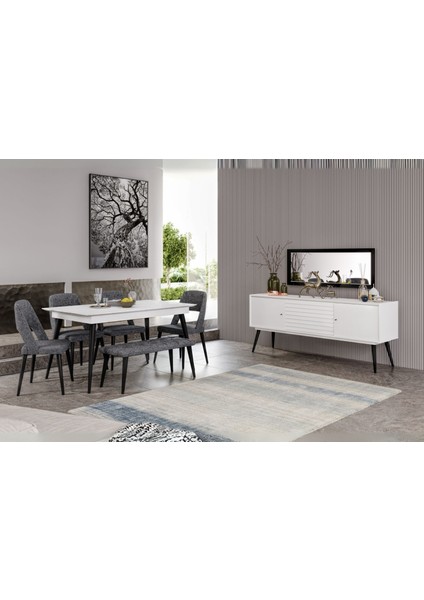 Cotta White Yemek Odası Takımı