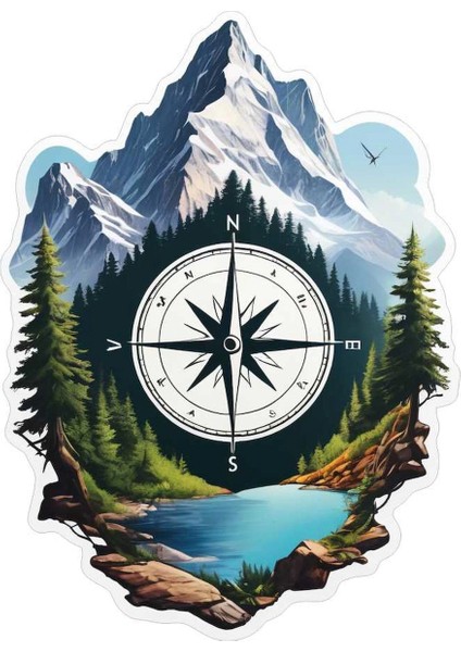 33X33 cm Karavan V3 Araç Tekne Duvar Jeep Oto Sticker