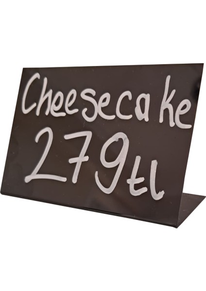 10 Ad Siyah Ürün Etiketi Silinebilir Arkaya Yatık Dekoratif Vitrin Etiketi modelleri