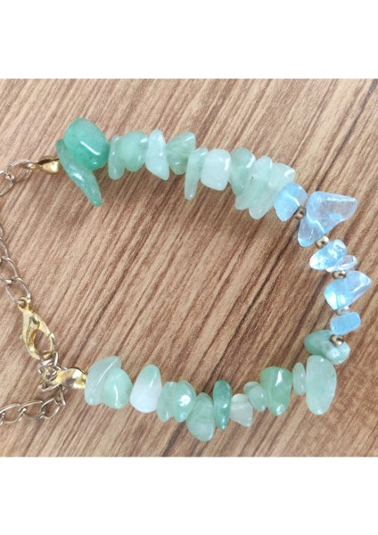 Aventurin & Akuamarin Doğal Taş Denge Bilekliği - 3030