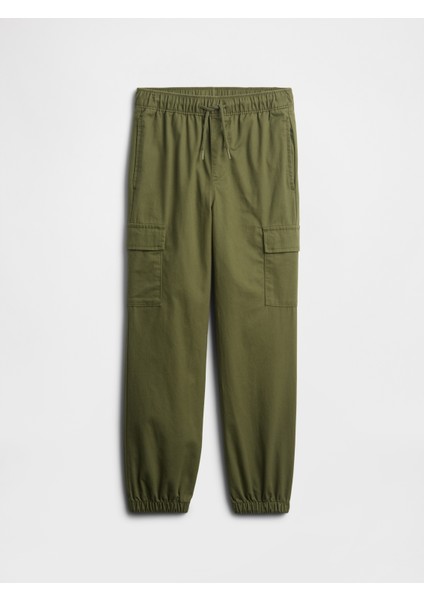 Erkek Çocuk Yeşil Jogger Kargo Pantolon