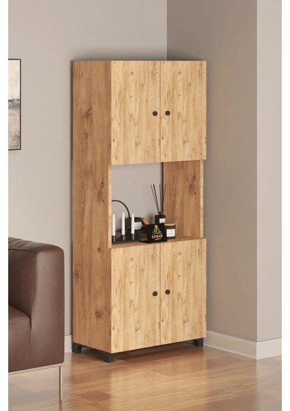 4 Kapaklı 5 Raflı Kitaplık Dosya Kitap Rafı Ofis Salon fiyatları