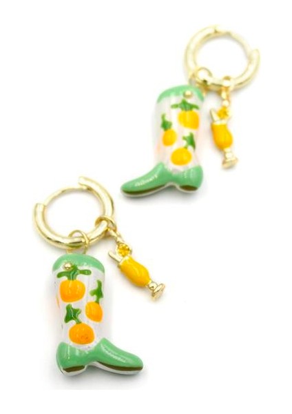 Çizme Küpe - Yeşil fiyatları