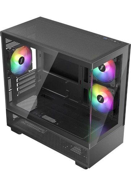 Mıku Mi5 Siyah 750W 80+ Atx 3.1 Sılver Argb 6X12CM Fan Temperli Cam USB 3.0 M-Atx Kasa modelleri