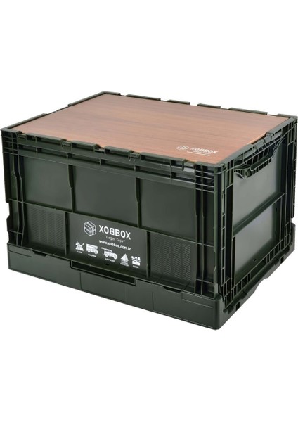 XF90AG / Folding Storage Box / Katlanır Saklama Kutusu / Haki 90 Lt