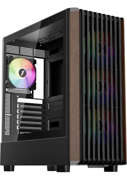 Wd5 Siyah 750W 80+ Sılver Atx 3.1 Argb 4X12CM Fan Temperli Cam USB 3.0 Atx Kasa