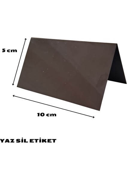 10 Ad Siyah Ürün Etiketi Silinebilir Masaüstü Dekoratif Vitrin Etiketi