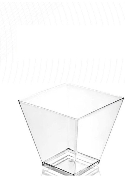 120CC Mika Sert Plastik Kubik Prizma Üçgen Kase Sunum Meze Tatlı Parti Davet fiyatları