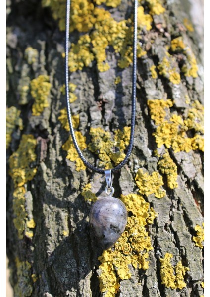 Obsidyen Tamburlu Doğal Taş Spiritüel Enerji Kolye