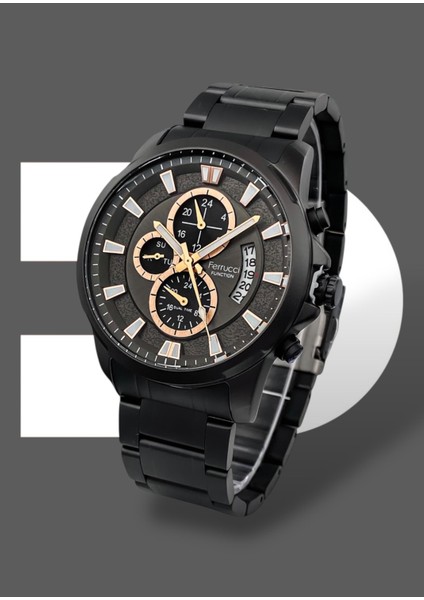 Siyah Renk Çelik Kordon 3 Atm Su Geçirmez Fonksiyonları Aktif Orijinal 2 Yıl Garantili Erkek Kol Saati