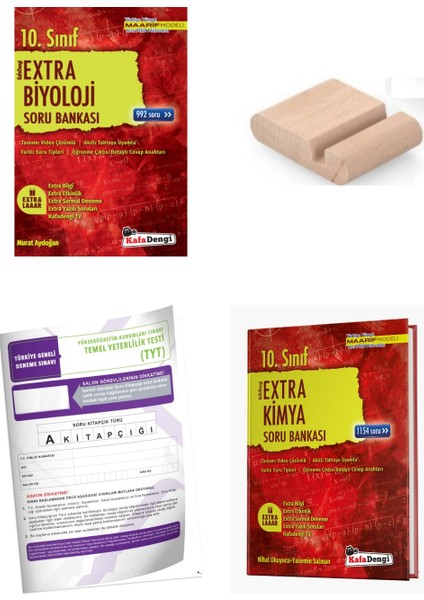 10. Sınıf Kimya Biyoloji Extra Soru Bankası - Yeni Müfredat+Telefon Tutucu+Deneme