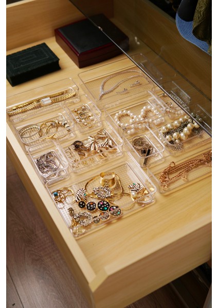 Çekmece Içi Takı ve Makyaj Organizeri 12'li Set indirimleri