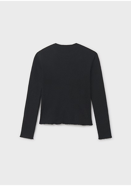 Siyah Kız Çocuk Nervürlü Hırka 7033 fiyatları