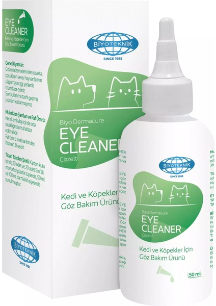 Biyo-Dermacure Eye Cleaner Kedi ve Köpekler Için Göz Bakım Ürünü 50 ml modelleri