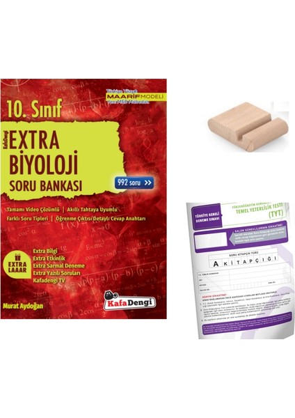10. Sınıf Biyoloji Extra Soru Bankası - Yeni Müfredat+Telefon Tutucu+Deneme