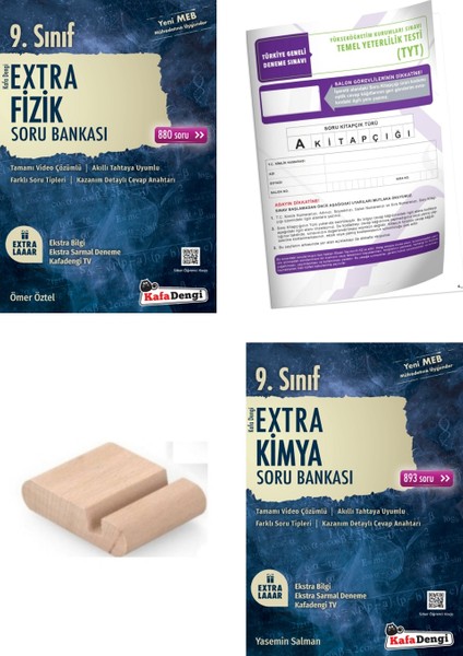 9. Sınıf Fizik Kimya Extra Soru Bankası - Yeni Müfredat+Telefon Tutucu+Deneme