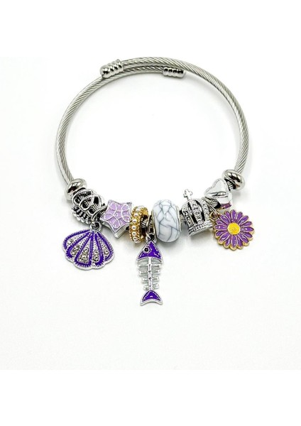 Çelik Charm Bileklik