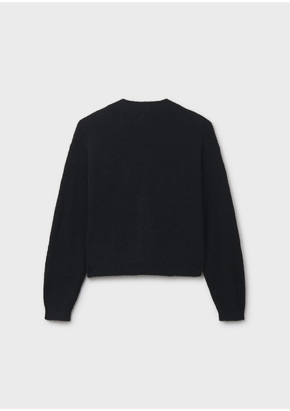 Siyah Kız Çocuk Düğmeli Hırka 7317 fiyatları