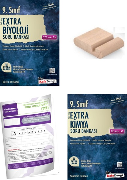9. Sınıf Kimya Biyoloji Extra Soru Bankası - Yeni Müfredat+Telefon Tutucu+Deneme