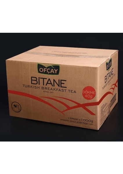 Bitane Regular Tea Ekonomik Demlik Poşet 12 Ad. x 1000 Gr. (40 Gr)