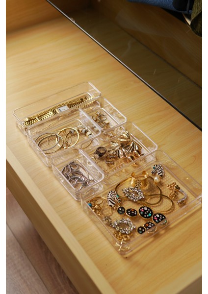 Çekmece Içi Takı ve Makyaj Organizeri 6'lı Set