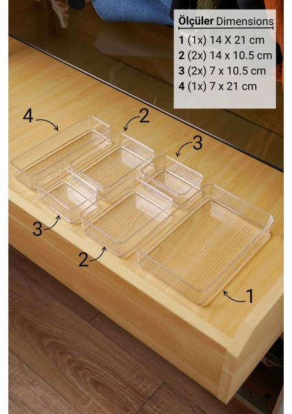 Çekmece Içi Takı ve Makyaj Organizeri 6'lı Set fiyatları