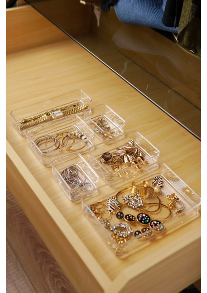 Çekmece Içi Takı ve Makyaj Organizeri 6'lı Set