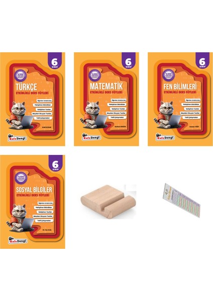 6.sınıf Tüm Dersler Seti Etkinlikli Ders Föyü 2026 Yeni Müfredat+Telefon Tutucu+Çözüm Ayracı