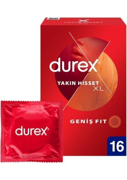 Yakın Hisset Xl Ince Prezervatif 16'lı, Geniş Fit fiyatları